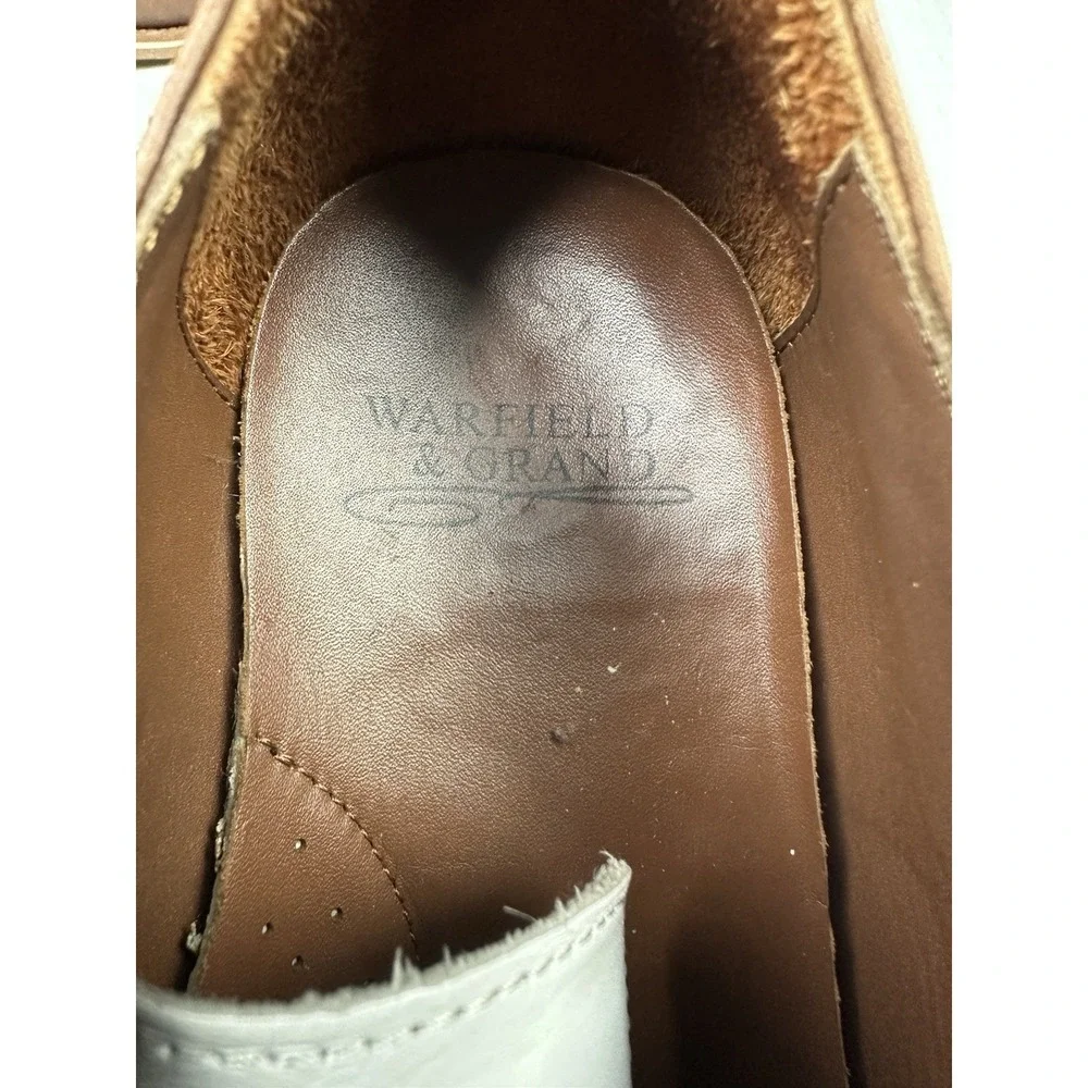 Warfield & Grand Men's Sz 9 Wing Tip Oxfords Roy 63606 Brown Dress See Pics